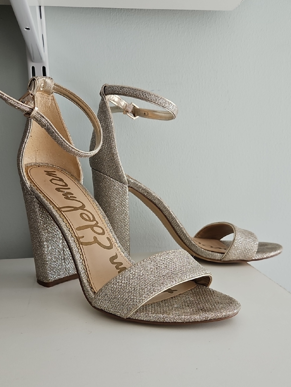 Sam Edelman Sparkle Ankle Strap Heels